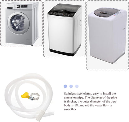 Uonlytech Portable Washer Hoses, Air Conditioner Drain Kit Tube for Washer, Lengthen Flexible Hose