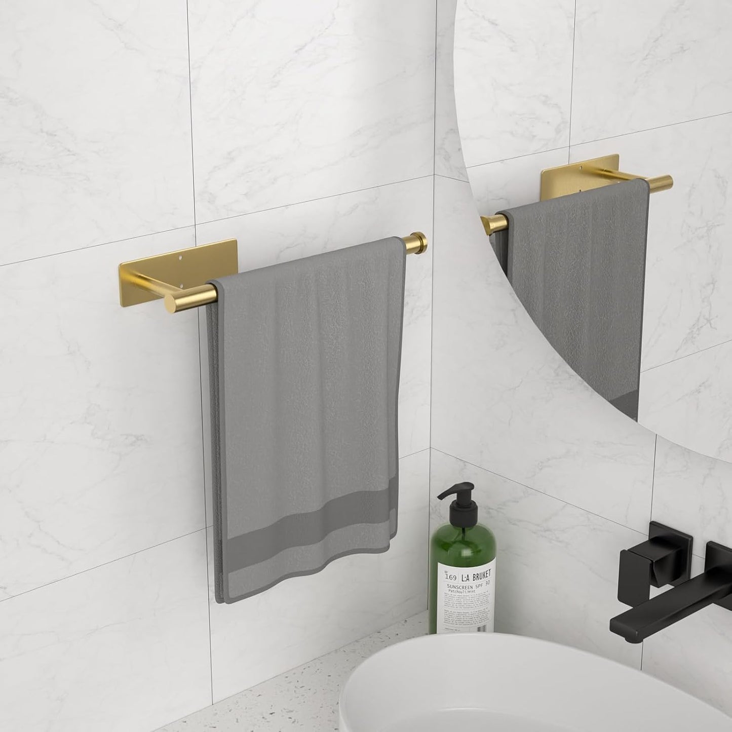 1 Pack) Paper Towel Holder Under Cabinet, Self-Adhesive,No Drilling, Stainless Steel, Wall-Mounted for Kitchen