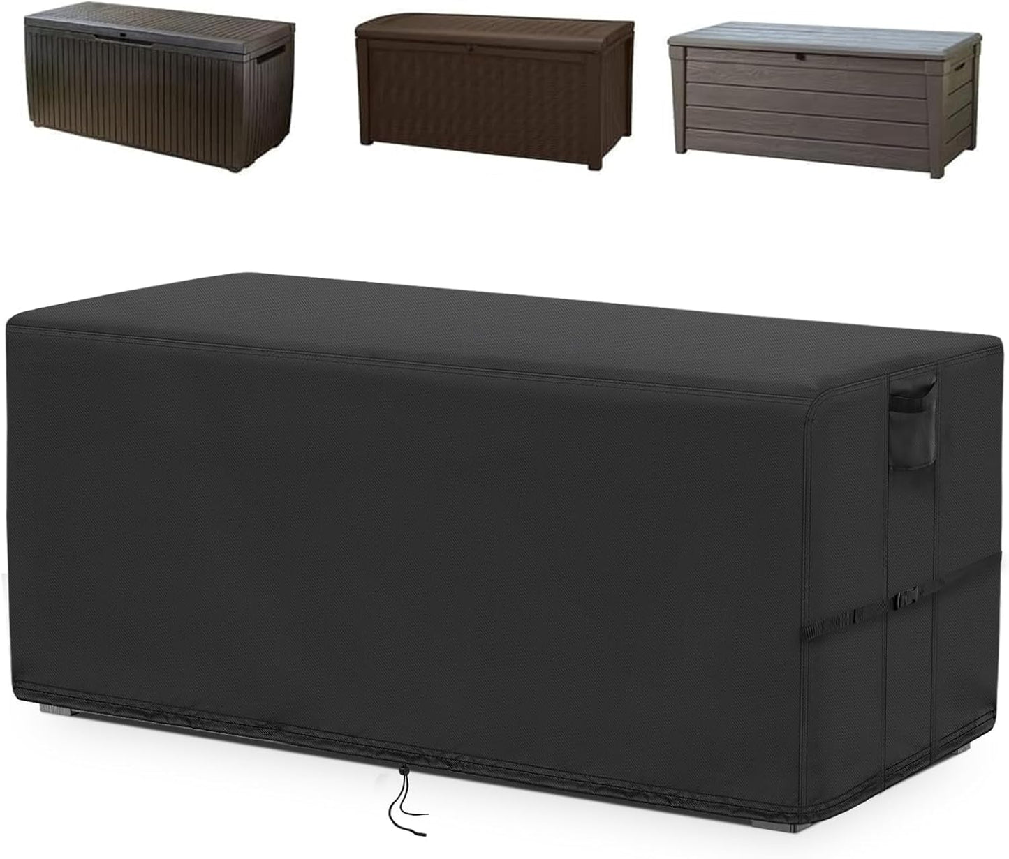 100 80 (50" 22" 25" Kingling Deck Box Cover, Outdoor Storage Box Cover for YITAHOME Gallon/Keter Gallon Deck Box