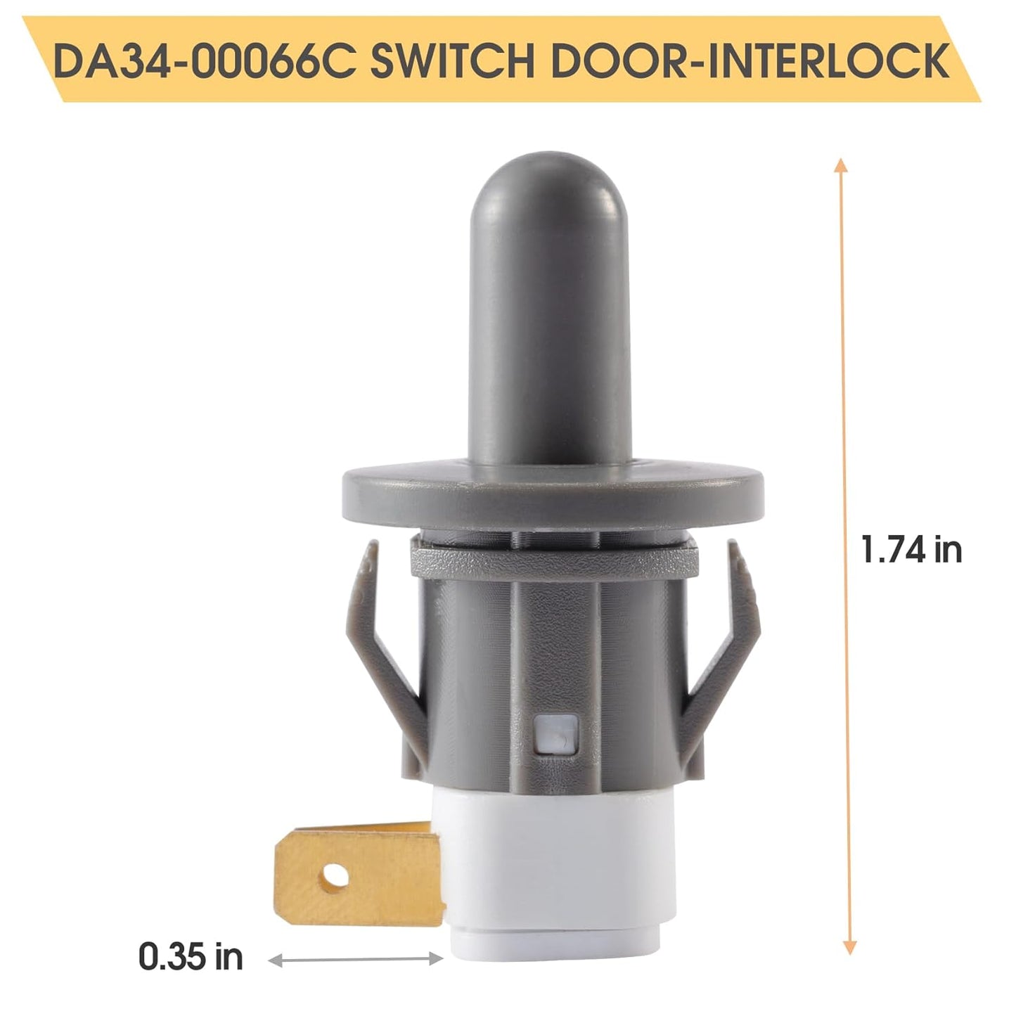 DA34-00066C Refrigerator Door Switch, Compatible with Samsung Bottom-Mount Door Light Switch 2705488, AP5306252
