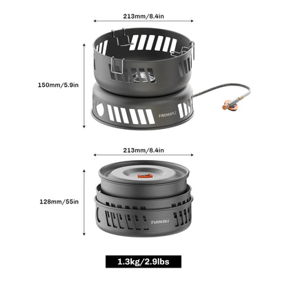 Fire Maple Versatile Outdoor Cooking Set Gas Stove Aluminum, Compact & Durable Camping Cookware Kit