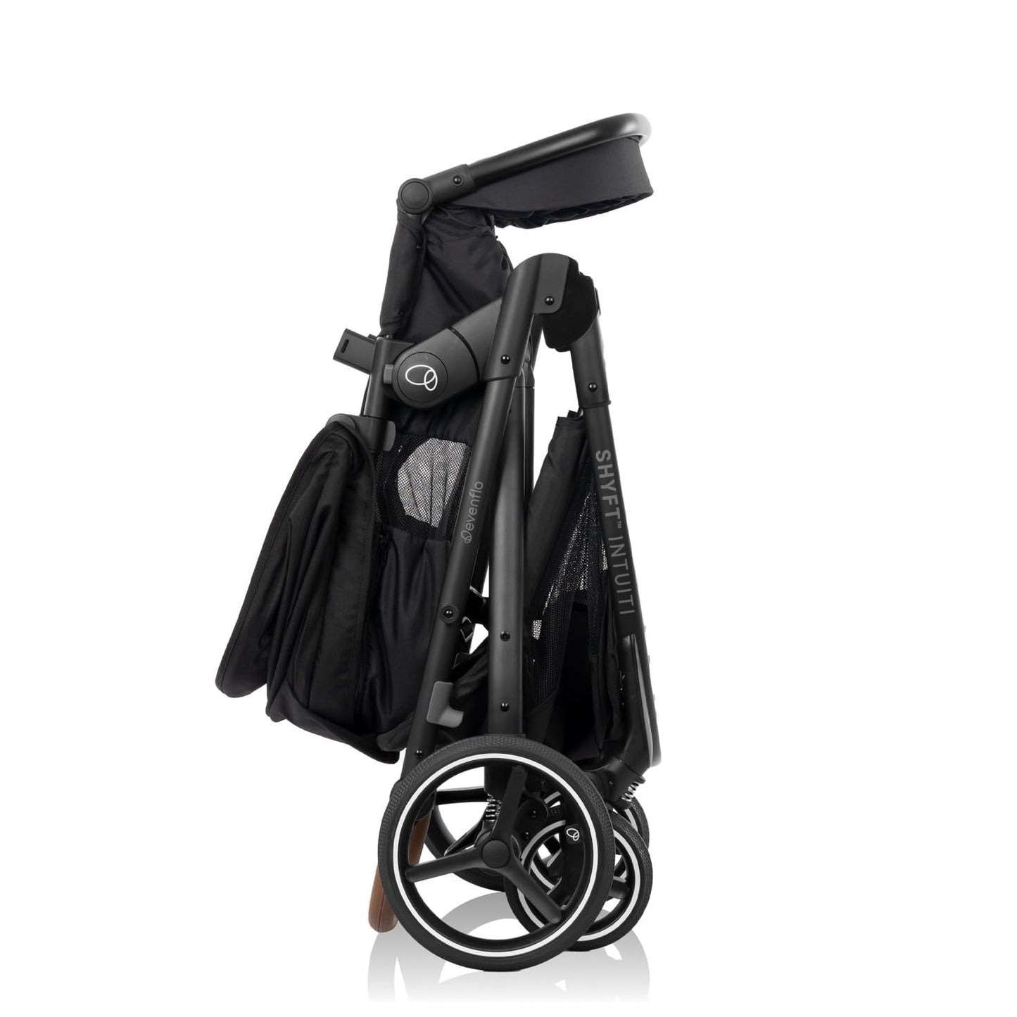 Evenflo Shyft Intuiti+ Travel System Featuring LiteMax NXT Preemie and Infant Car Seat with SensorySoothe (Eclipse Black)