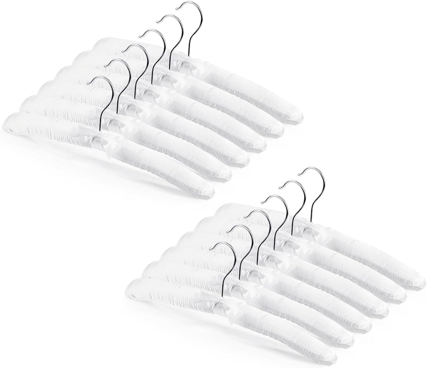12 15 Inch 360 Jetec Pieces Satin Padded Hangers for Women Clothing Satin Hangers Swiveling Hook Sponge Shoulder Padded
