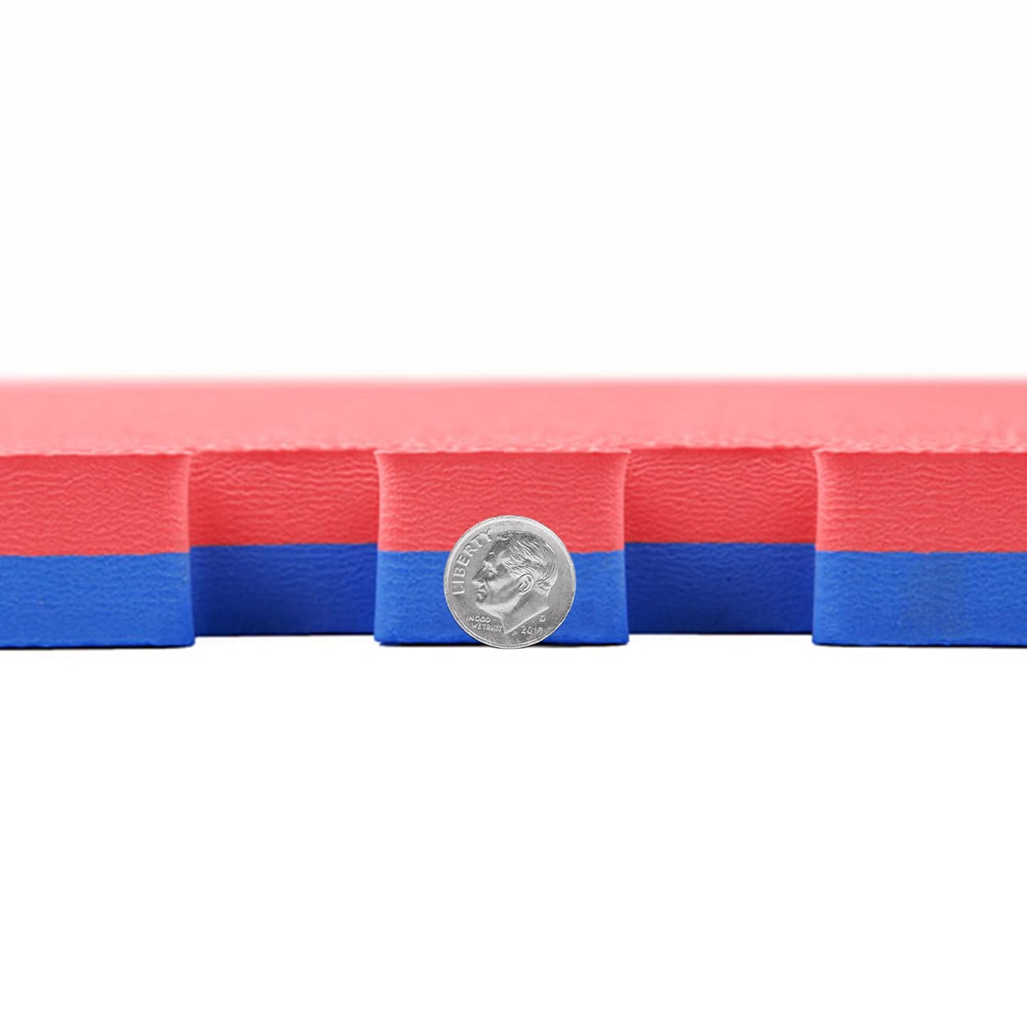 FlooringInc's 1" Thick Foam Tiles, 2'x2' Interlocking Tiles, Ideal Yoga Mat, Gymnastics, Workout Mat for MMA and Jiu Jitsu Training, Reversible Red/Blue, 20 Pack (80 Sq/Ft)