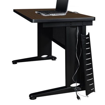 Regency Fusion 66 x 24 Teachers Desk with Single Pedestal Drawer Unit- Neo Walnut