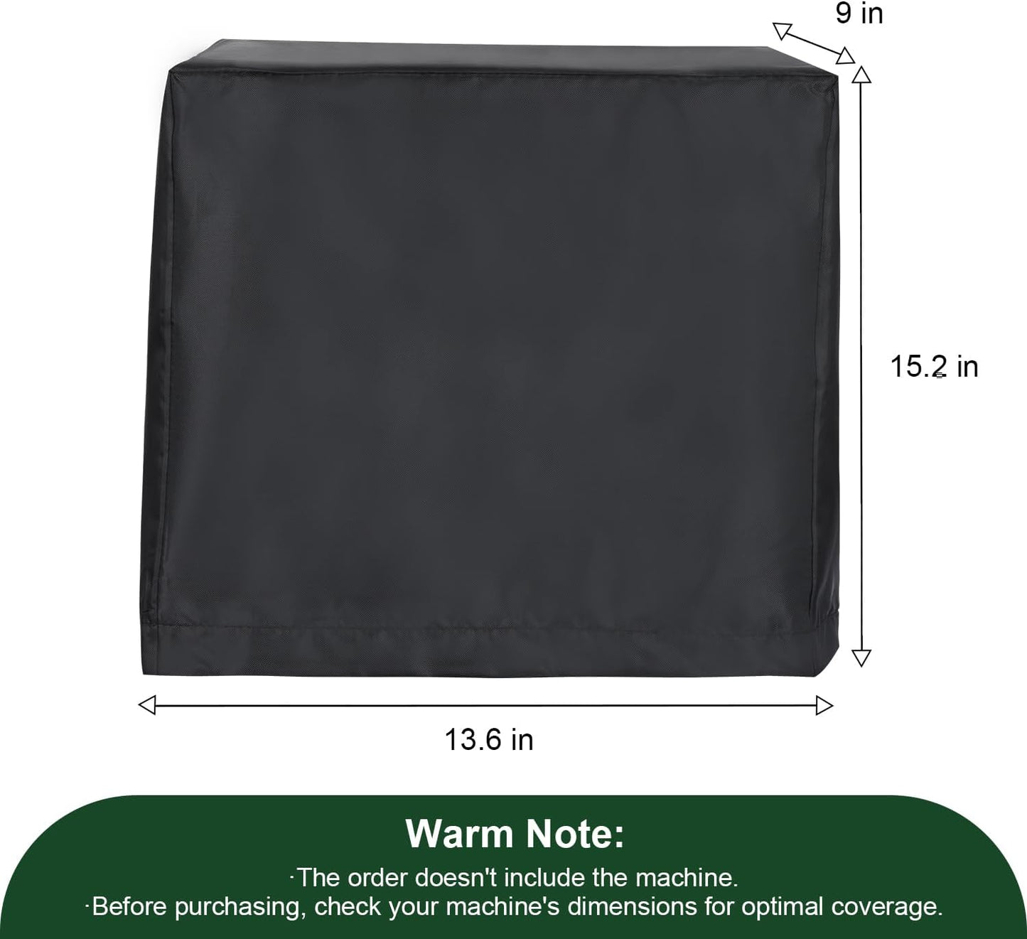 Coffee Machine Dustproof Cover, Universal Waterproof Shield for Home, Garage, and Office Appliances (Black)