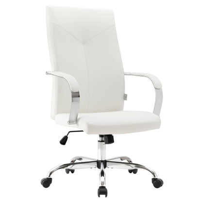 LeisureMod Sonora Modern Conference High Back Leather Ergonomic Executive Office Chair with Adjustable Height & Swivel for Home and Office Room