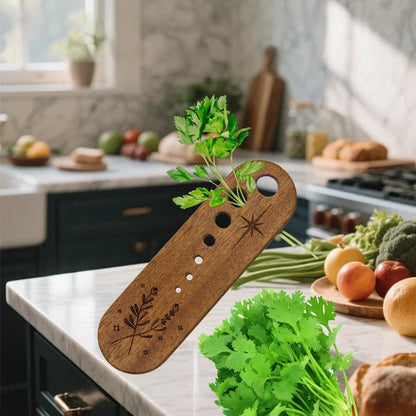 HGLuKGO Herb Stripper, Wooden Vegetable Leaf Separator, Kitchen Herbs Leaf Stripping Tool, Exquisite Herb Stripper Bowl Gifts for the Kitchen Suitable for Home Use & Chefs