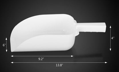 New Star Foodservice 34486 Polycarbonate Plastic Utility Ice Scoop, White, 64-Ounce