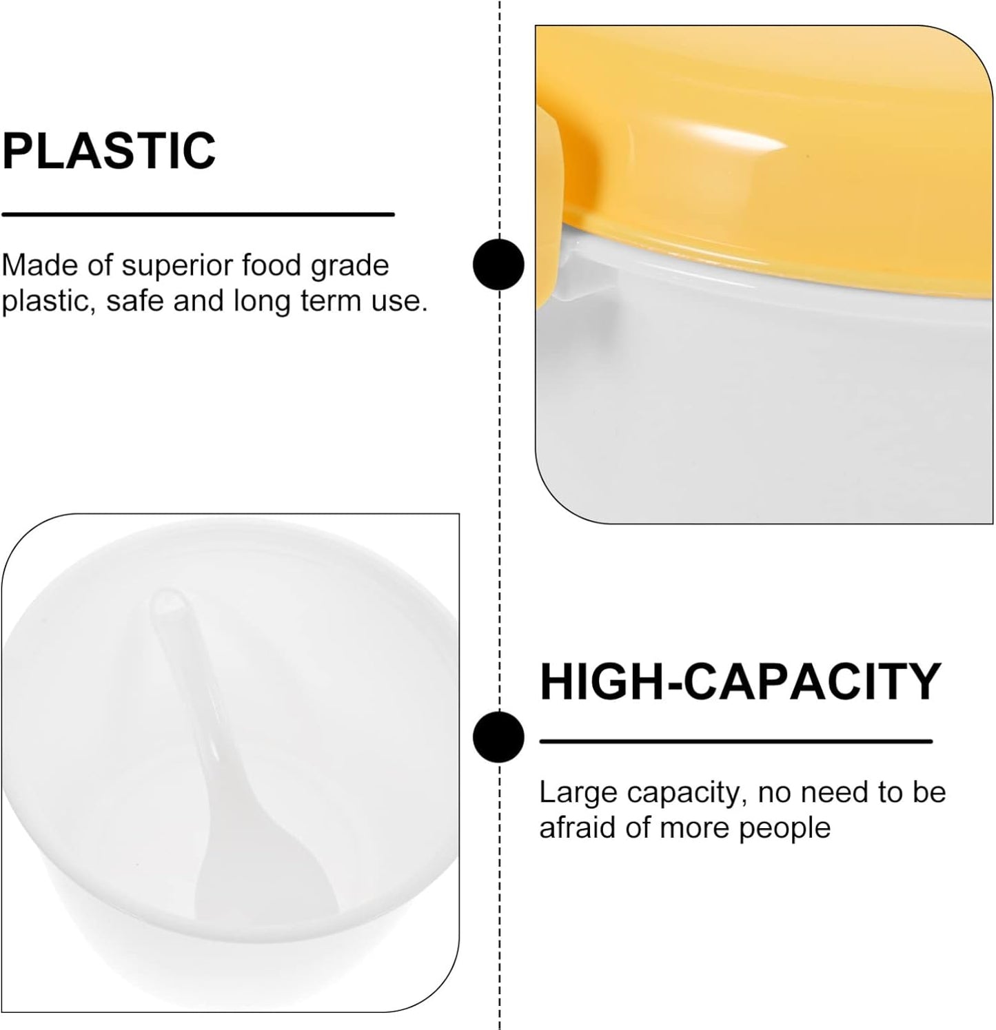 OSALADI Microwave Rice and Pasta Cooker - Dishwasher Safe Food Container for Vegetables and Soups