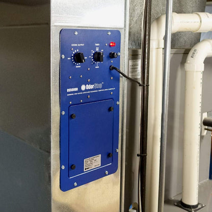 OdorStop OS5000D - Duct-Mounted Ozone Generator Air Purifier with Airflow Sensor and 3 Ozone Plates