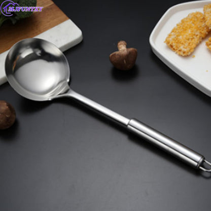 Cooking Utensils Set - 5pcs Stainless Steel Kitchen Utensils Set, Slotted Spoon, Slotted Spatula, Large Spoon, Soup