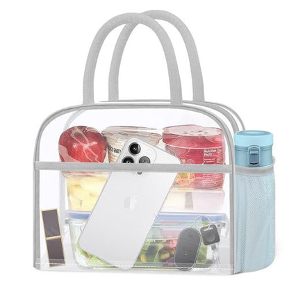 DALINDA Clear Bag Stadium Approved, Lunch Bag Lunch Box for Women Men Reusable Insulated Lunch Tote Bag