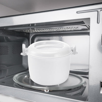 Microwave Rice Cooker Rice Steamer: Round Microwave Food Container for Rice, Chicken, Pasta Cooking