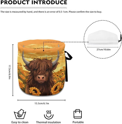 Highland Cow Tea Cozy for Teapot Insulation Keep Warm Dust Cover Kettle Quilt for Home Kitchen Holiday