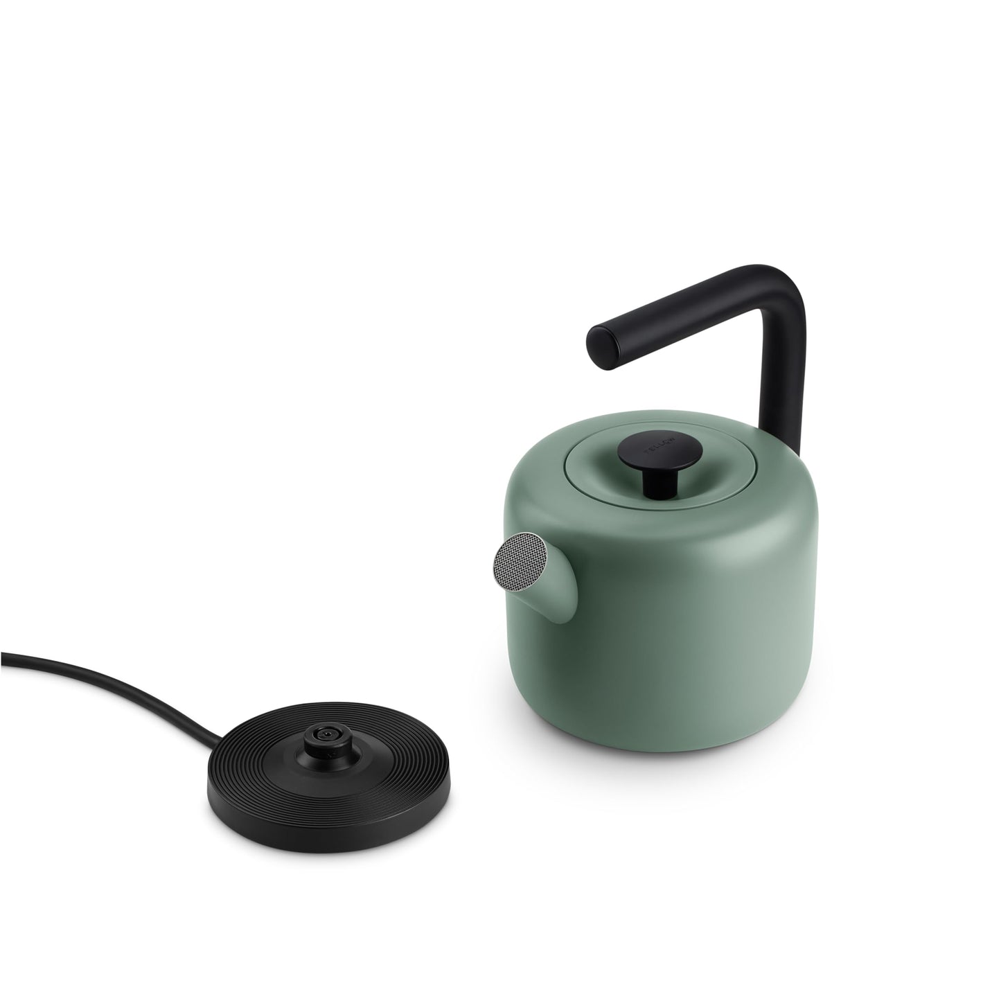 Fellow Clyde Electric Kettle - 1.5 Liter Capacity - Modern Twist On Stovetop Design, All-Purpose, Stainless Steel - Warm Water for Ramen, Oatmeal, Tea, Coffee & more - Large Capacity - Smoke Green