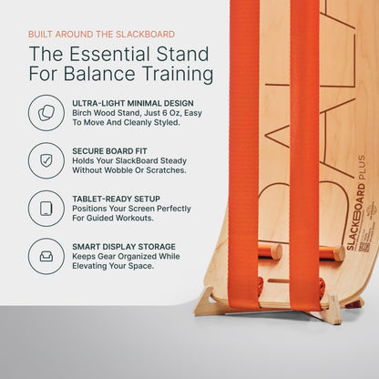 GIBBON SlackBoard - GiBoard Balance Board Kids & Adults - Slackline Balance Trainer - Slack Board Core Workout Equipment Home Gym Training - Standing Desk Exercise - Yoga, Agility, Pilates & More