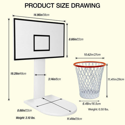 Basketball Hoop Wastebasket Set (Including 1pc Basketball Trash Can)Basketball Trash Can for Boys Room Decor- Christmas Gift for Boys-Garbage Can for Basketball Party and Basketball Gift,Easter basket