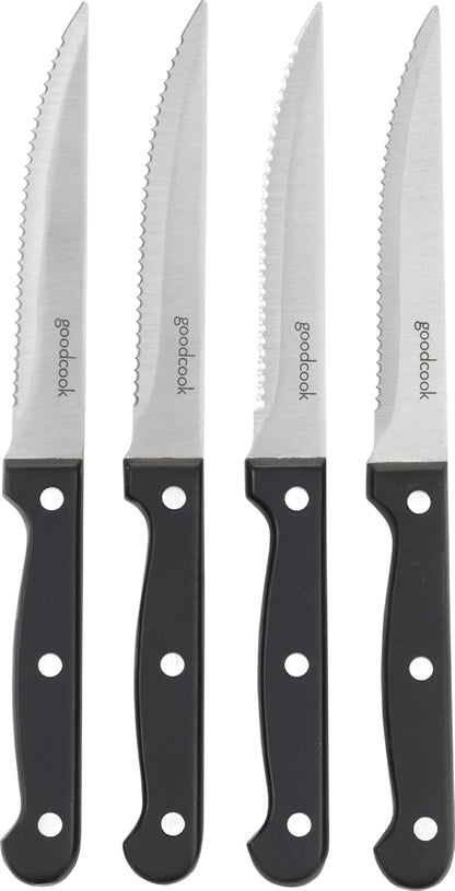 GoodCook Everyday Steak Knives | 4pk, Full-Tang