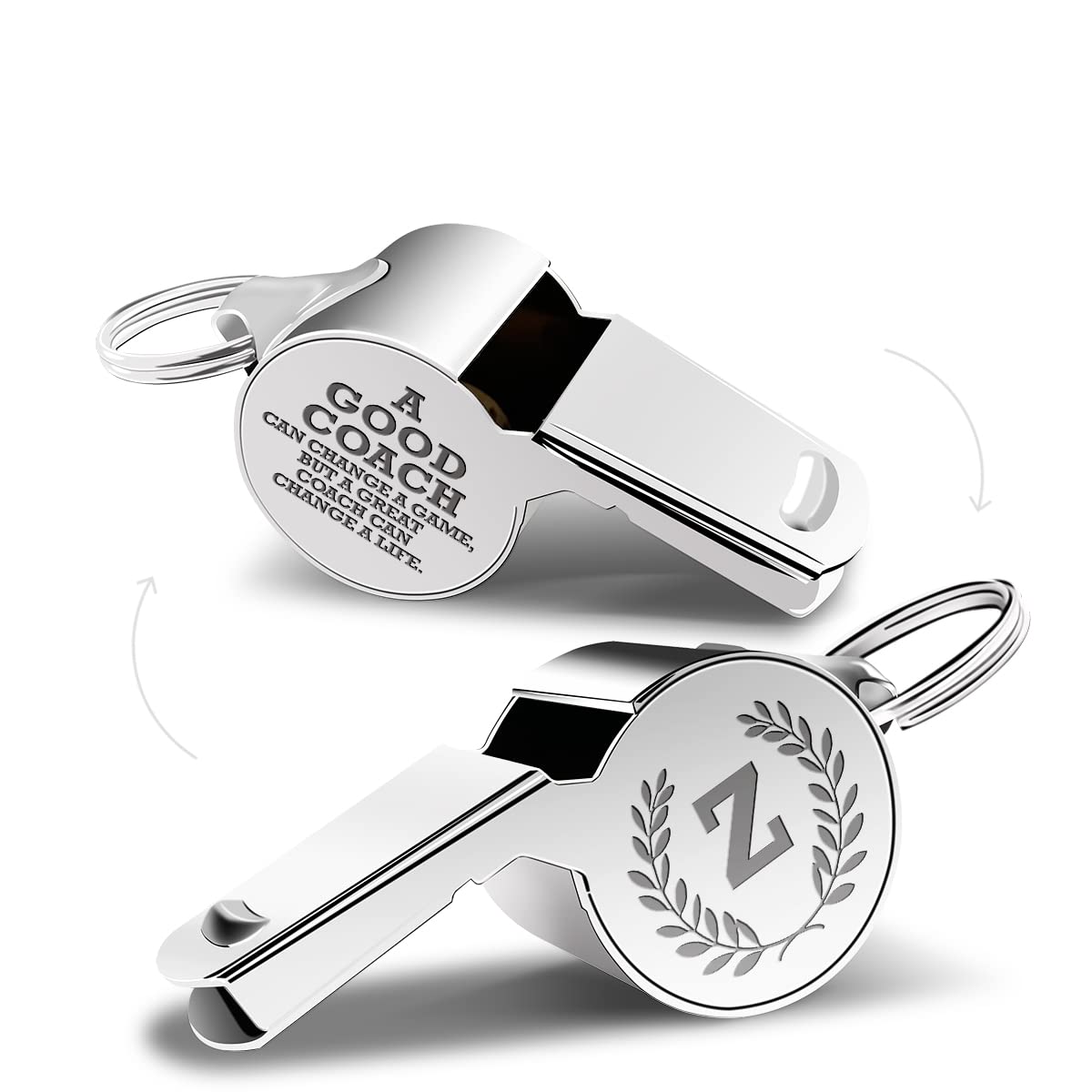 Letters Coach Gifts, Whistle for Coaches, Whistle Emergency, Thank You Coach Gifts, Coaches Whistle with Lanyard Cheer Coach Gift for Men Women Teachers Referees School Sports Coach Outdoor, Letter Z