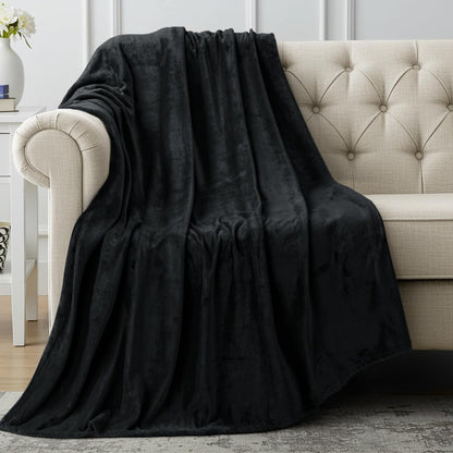 Utopia Bedding Fleece Blanket - XL Ultra Soft & Warm Throw | Black 50x70 Inches, Cozy All-Season Decor