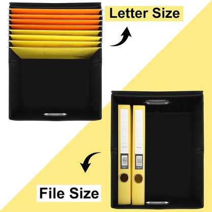EXLIFBAG Portable File Organizer Box - Collapsible Storage Solution for Home/Office | 3 Pack