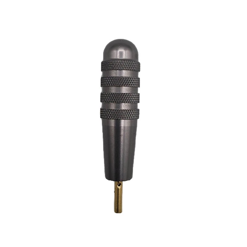 Cigar Prop Lighter Bleed Tool –Gun Metal Grey- Aluminum Body with Brass Tip for Air Removal in Butane Torch Lighters – Made in the USA – Durable and Easy to Use