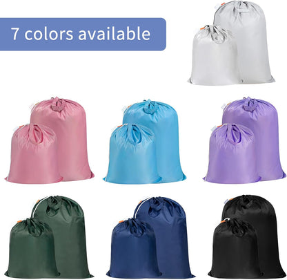 Polecasa Extra Large Heavy Duty Laundry Bag, 130gsm Tear Resistant Fabric, Easy to Carry Drawstring Bag, 2 Pack