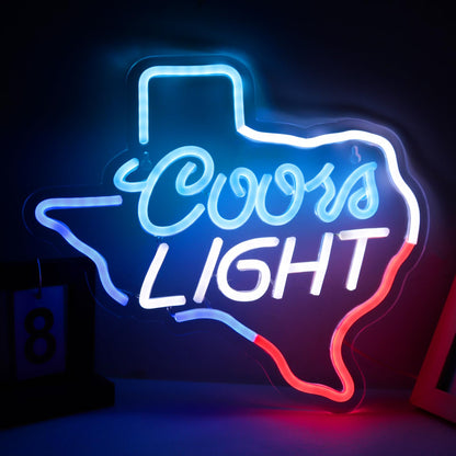 JFLLamp Crs LIGHT Neon Signs for Wall Decor Neon Lights for Bedroom Led Signs Suitable for Man Cave Bar Pub Restaurant Christmas Birthday Party Gift Led Art Wall Decorative Crs Light Bar Sign, 5V Usb Power, 17*11 Inch(Azure+red+white）