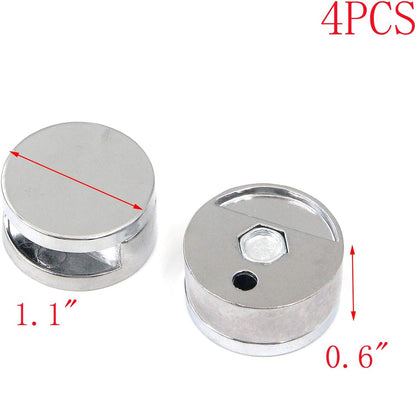 MY MIRONEY 4Pcs Zinc Alloy Mirror Clips, Floating Glass Clip Clamps for Wall-Mounted Bathroom Mirrors