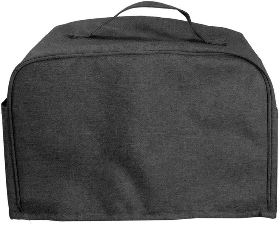 Large Dust-proof & Oil Proof Toaster Cover with Pockets, Fits Most Large Toasters (Black, 16' x 7.5' x 8')
