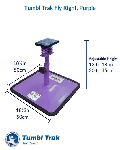 Tumbl Trak Fly Right Cheer Stunting Trainer, Purple, 20 in x 20 in x 10 in
