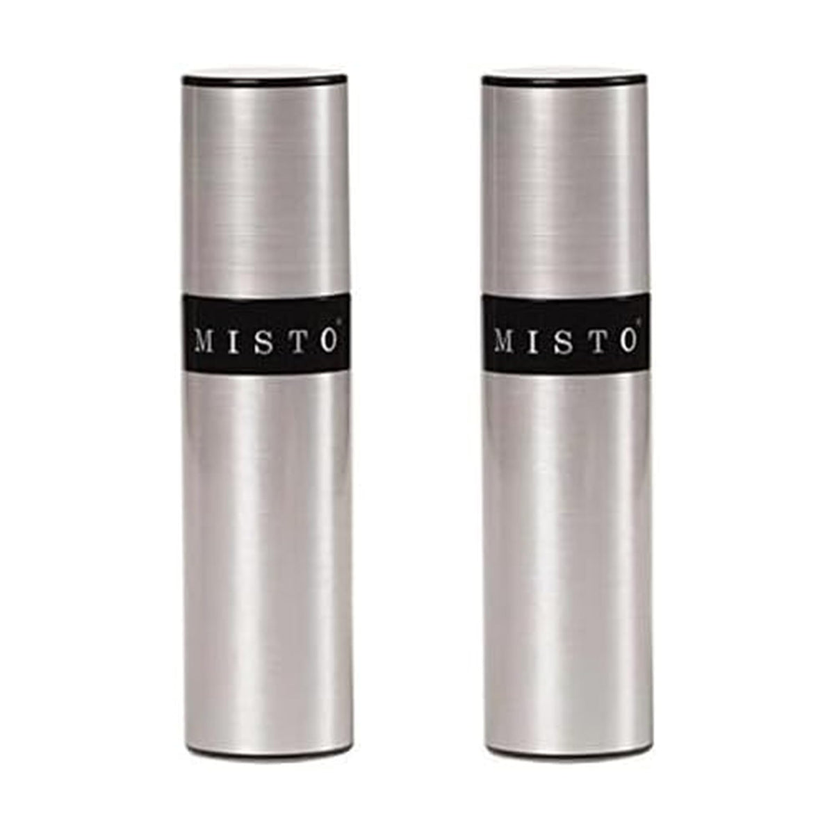 Misto Aluminum Oil Sprayer, Set of 2, Versatile Refillable Aerosol Sprayers for Olive Oil, Vinegar, Lemon Juice, Dressings, and More, Ideal for Cooking, BBQ, and Air Fryers