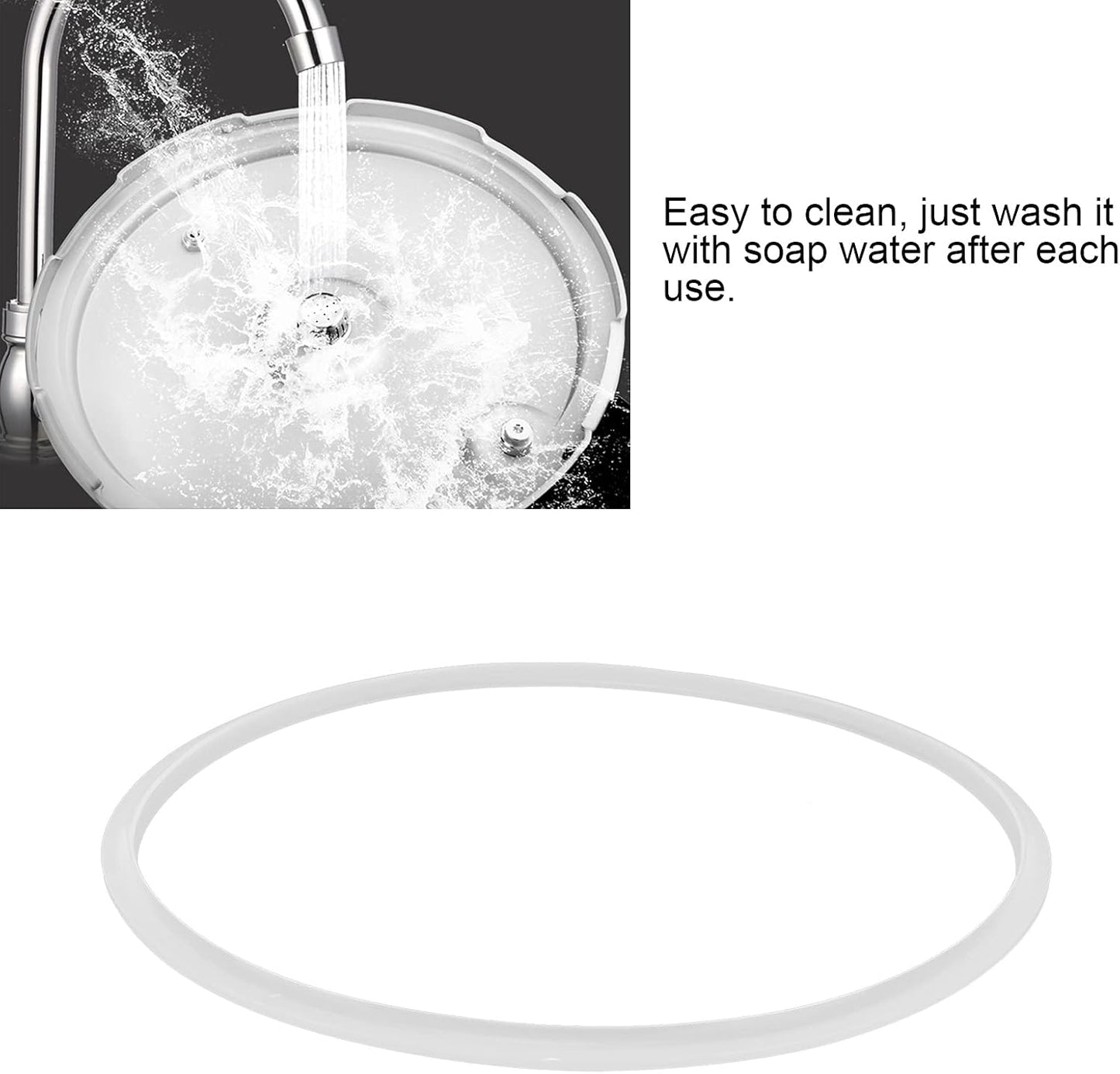 Silicone O-Ring Sealing, 5PCS Flexible Durable for Pressure Cooker Lid (18cm)