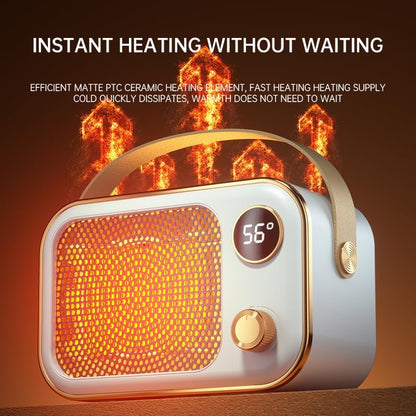Indoor Heater, 1200 Watt Portable Electric Heater, Temperature Controlled Lightless PTC Ceramic Heater for Bedroom and