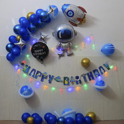 20 11 8 Children's Room LED String Lights with Remote LED FT Modes Battery Operated Space String Lights with Rocket