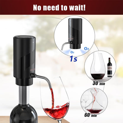 AIKARO - Electric Wine Aerator Pourer Rechargeable Automatic Electronic Decanter