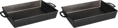 Lodge Cast Iron Casserole Pan - Durable Cookware for Perfect Meals | Set of 2