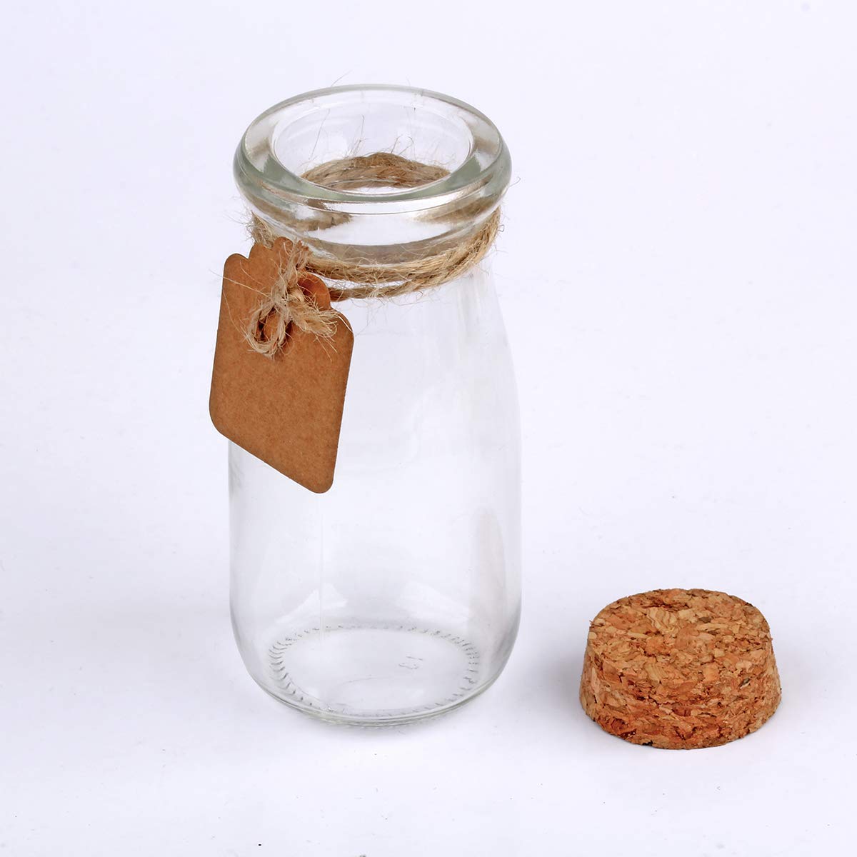 Brajttt 30Pcs Glass Favor Jar With Cork Lids，100 ML 3.4oz Potion Bottles,Small Apothecary Jars,Multifunctional,for Party Wedding Favors Halloween,Great Decoration