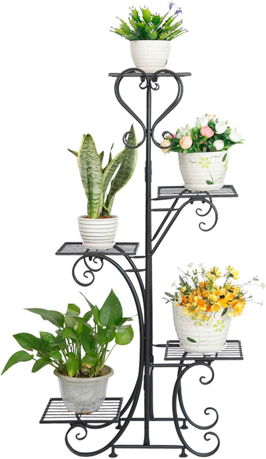 5 Tier Plant Stand Indoor Outdoor, Tall Flower Display Stand, Multi-Tiered Plant Rack Shelf for Plants, Corner Plant