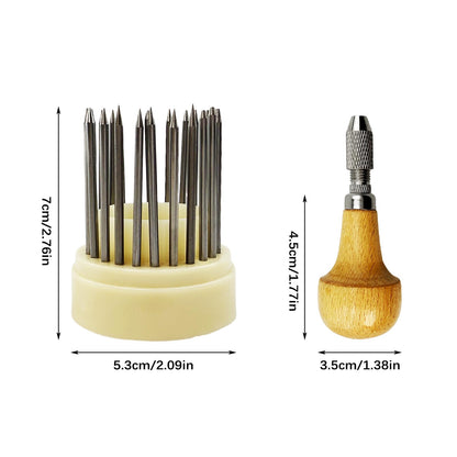 Flylin 23Pcs Beading Tools, Metal Handmade Beader Set for Diamond Stone, Professional Jewelry Setting Graver, Stone Setting Beading Tool Kit for DIY Crafting Jewelry Making