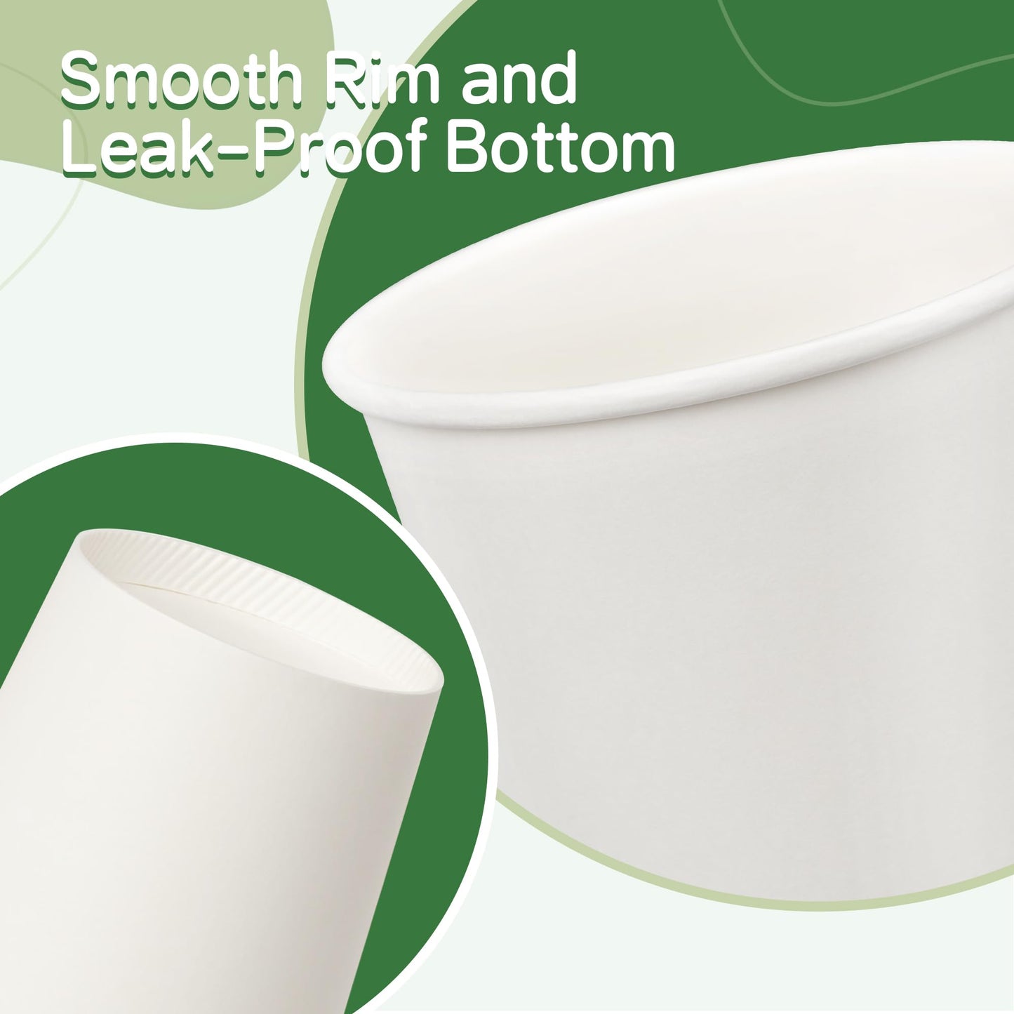 ECOEXTRA Coffee Cups 8 oz 400 Pack, Disposable Paper Cups 8 oz, White Paper Hot Coffee Cups Suitable for Party, Picnic, Travel, and Events