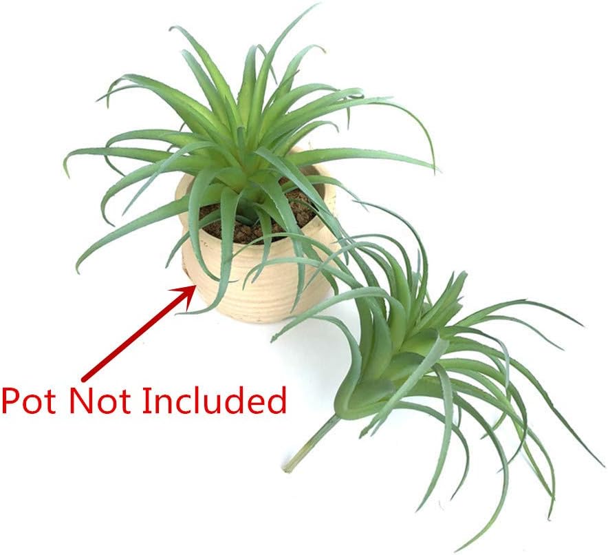 2 PCS Artificial Succulents Plants Unpotted Fake Tillandsia Air Plants for DIY Garden Decor Home Decoration Greenery Set