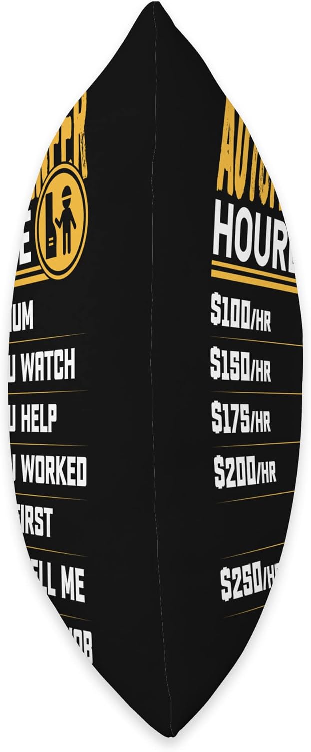 Hourly Rate Funny Automation Engineering Throw Pillow, 16x16, Multicolor