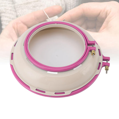 GLOGLOW Double Sided Embroidery Stand Hoop 6.5x9.8 Inch Square Punch Needle Frame Adjustable Cross Stitch Holder for Needlework Sewing