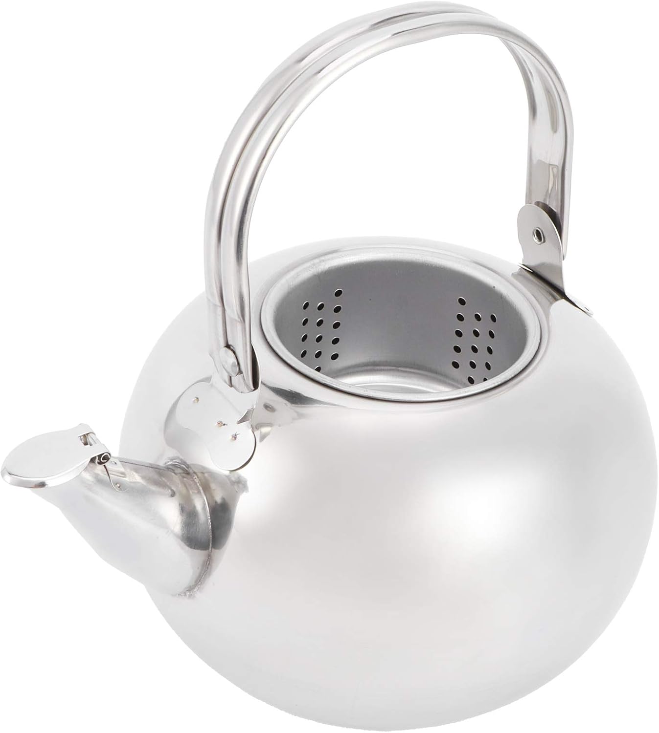 304 Stainless Steel Teapot, Water Kettle Stove Top Tea Pot with Filter and Lid for Brewing Loose Leaf and Tea Bags