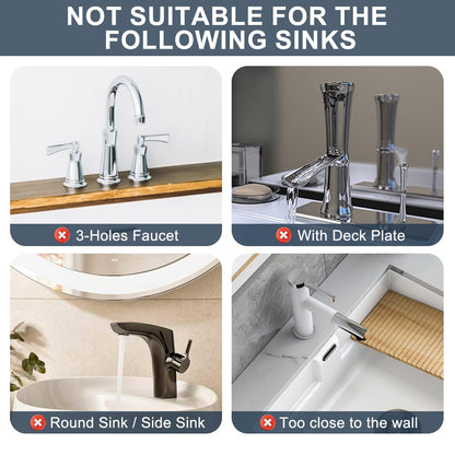 Silicone Faucet Drip Catcher Tray Mat - Upgraded Design - Sink Backsplash Guard Behind Faucet, Silicone Faucet Mat for Dish Soap Sponge Holder, Kitchen Counter Bathroom Kitchen Sink Splash Guard -Grey