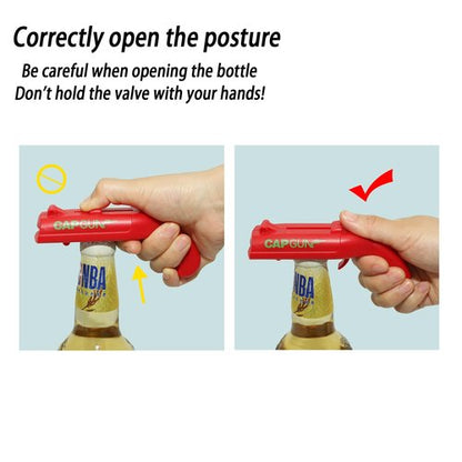 Bottle Opener,Fun Shooting Gun Creative Bottle Opener for Party Games, Family Parties, Outdoor Barbecue,Jar Opener for Weak Hands and Seniors with Arthritis