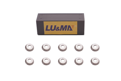 LU&MN 12mm Round Carbide Inserts Cutters Knifes Indexable Replacement Fits for Popular DIY Woodworking Lathe Wood Turning Finisher Hollower Tools 10pcs