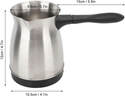 Yunir 600ML Electric Coffee Maker, 6 Cup Stainless Steel Pot, Portable Anti-Slip Kettle for Brewing
